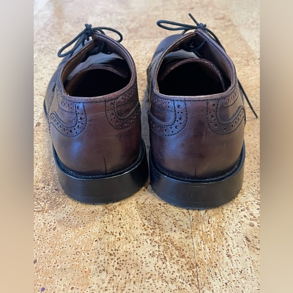 Bostonian Men's Shoes. Cap Toe Oxfords 10 Wide Chestnut (Brown). Made in Italy - Picture 9 of 15